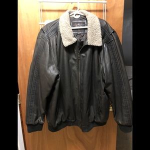 Leather coat